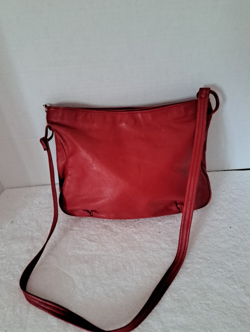 Red Leather Etra Shoulder Bag
